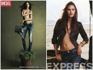 Diesel and Express campaigns 2012 and 2008